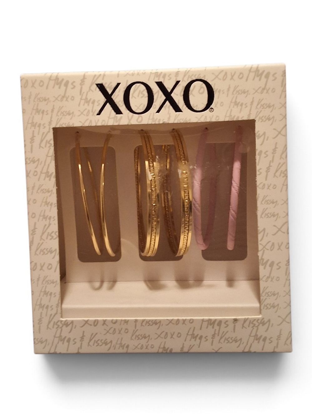 XOXO Women's Gold and Pink Mixed Earings.